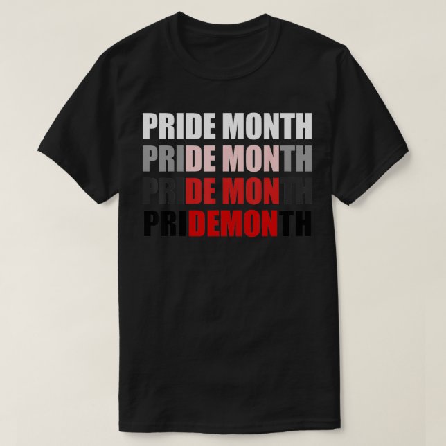 PRIDE MONAT ändert DEMON Funny LGBT Parade Gay T-Shirt (Design vorne)