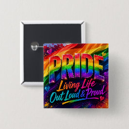 Pride Monat Lebe Dein Leben Laut Und Stolz LGBTQIA Button