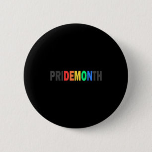 Pride Month Dämon - Lustiger Pridemonth Regenbogen Button