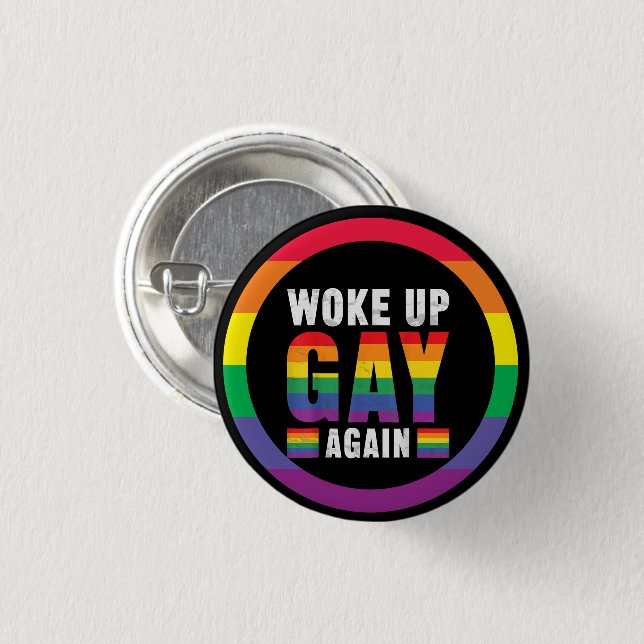 Pride Month LGBT mit Regenbogenthema Button (Vorne & Hinten)