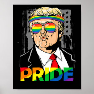 Pride Month Shirt Trump Lesbian Gay Biual Trans Poster