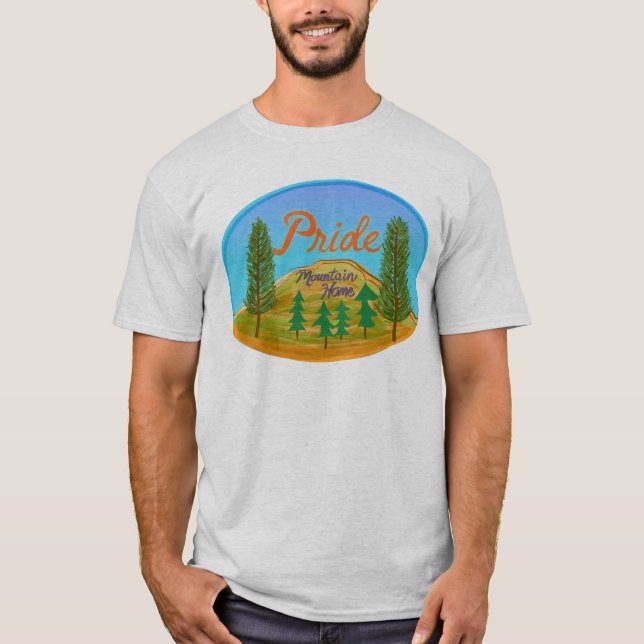 Pride Mountain Zuhause Pacific Nordwest T - Shirt (Vorderseite)