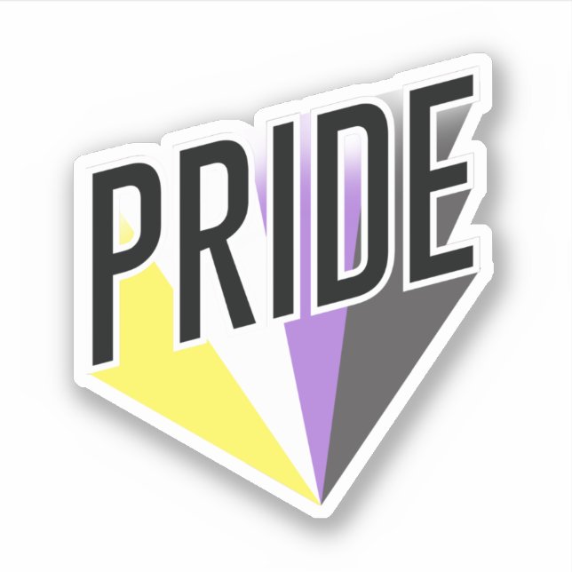 PRIDE Nonbinäre Aufkleber (Vorderseite)