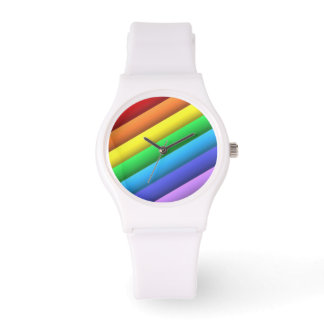 PRIDE O'CLOCK White Band Watch Armbanduhr