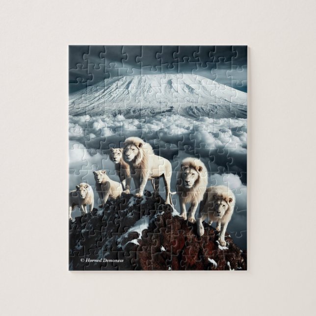 Pride of white lions: puzzle (Vertikal)