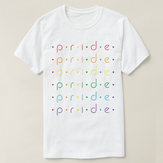 Pride Pattern Regenbogen Dots Gay LGBT Quee Allian T-Shirt (Design vorne)