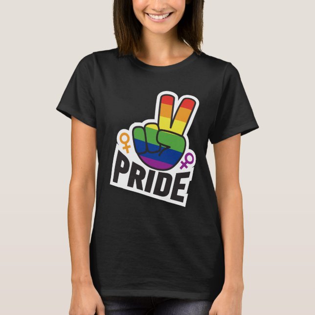 Pride Peace Blk T-Shirt (Vorderseite)