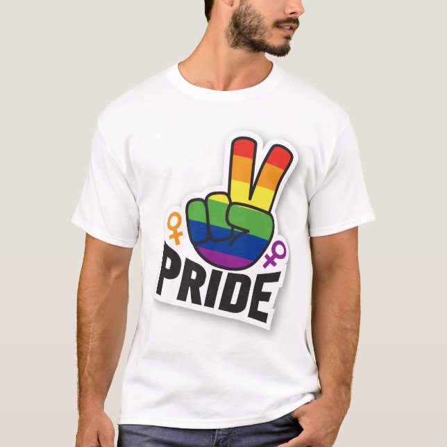 Pride Peace White mens T-Shirt (Vorderseite)