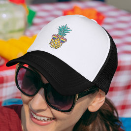 Pride Pineaple Rainbow Flag Sonnenbrille Truckerkappe