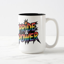 Pride & Power LGBTQ  Zweifarbige Tasse