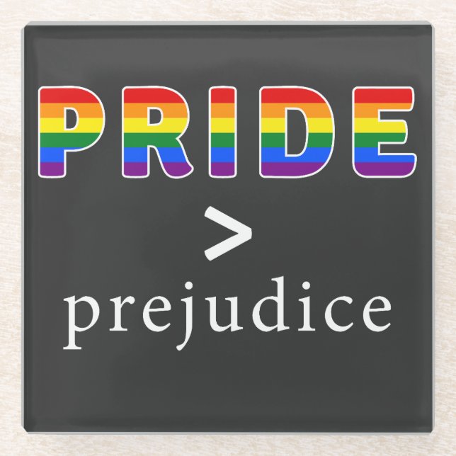 Pride & Prejudice Pride shirt Glasuntersetzer (Vorderseite)