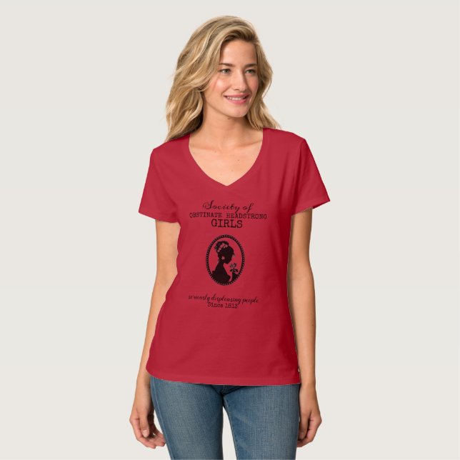Pride & Prejudice Society of Headstrong Girls T-Shirt (Vorderseite Vollansicht)