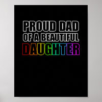 Pride Proud Vater LGBT Lesbische Tochter Rainbow A