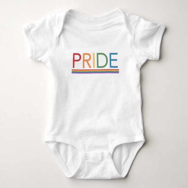 PRIDE Rainbow Baby Bodysuit Strampler (Vorderseite)