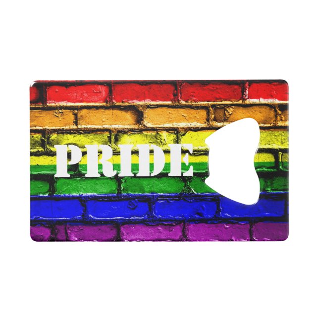 PRIDE Rainbow Brick Flaschenöffner (Vorderseite (Horizontal))