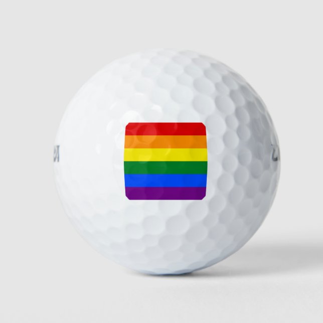 Pride Rainbow Flag Golfball (Vorderseite)