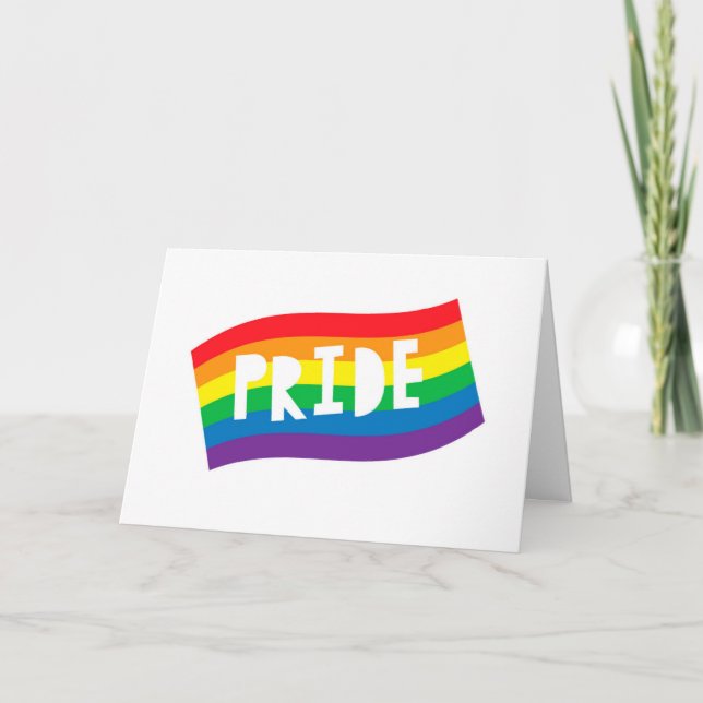 Pride Rainbow Flag Karte (Vorderseite)