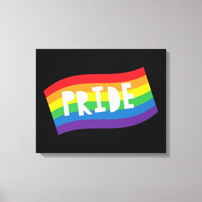 Pride Rainbow Flag Leinwanddruck (Vorderseite)