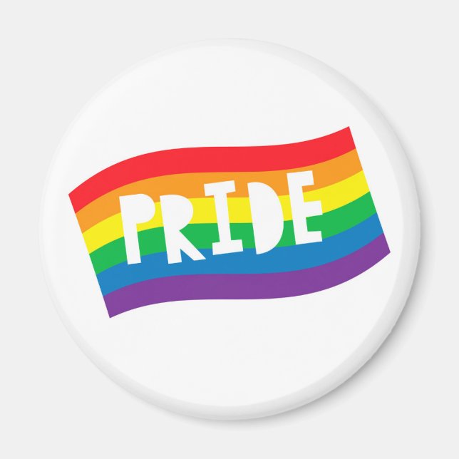 Pride Rainbow Flag Magnet (Vorne)