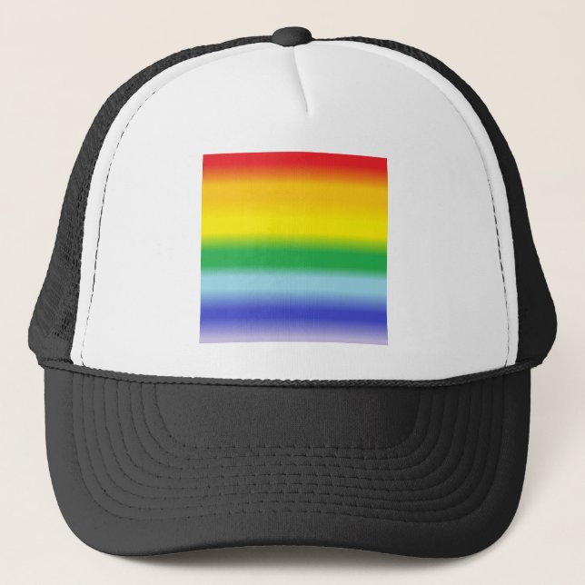 Pride Rainbow Hat Truckerkappe (Vorderseite)