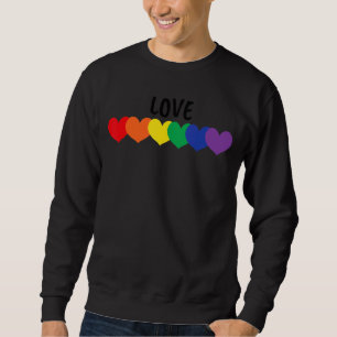 Pride Rainbow Hearts Liebe Lgbtq+ Parade Sweatshirt
