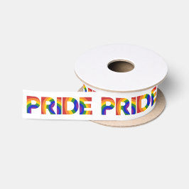 PRIDE Rainbow Letters Satinband