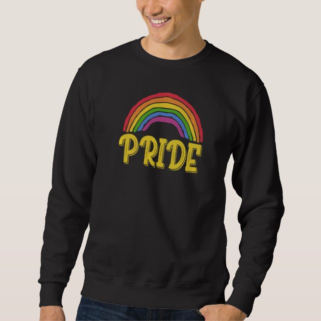 Pride Rainbow Lgbt Bisexueller Queer Gay Pride Mon Sweatshirt (Vorderseite)