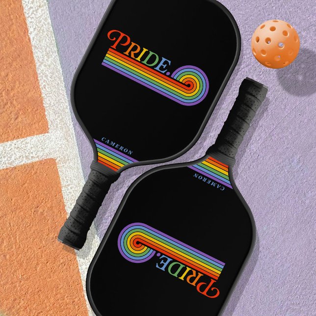 Pride Rainbow LGBTQ Benutzerdefinierter Name Pickleball Schläger (Von Creator hochgeladen)