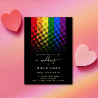 Pride Rainbow LGBTQ Herz Hochzeit