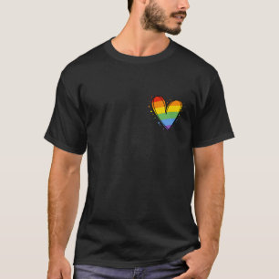 Pride Rainbow LGBTQ Men's Basic Dark T - Shirt