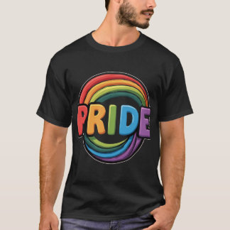 Pride Rainbow LGBTQ Men's Basic Dark T - Shirt