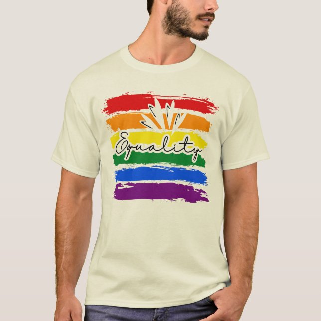 Pride Rainbow LGBTQ Men's Dark T-Shirt | Retro  (Vorderseite)