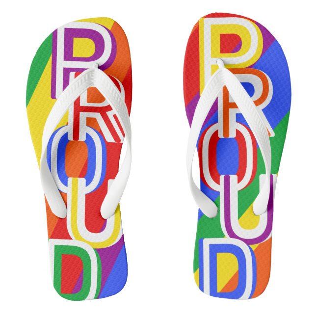 Pride Rainbow LGBTQIA Flip Flops (Fußbett)