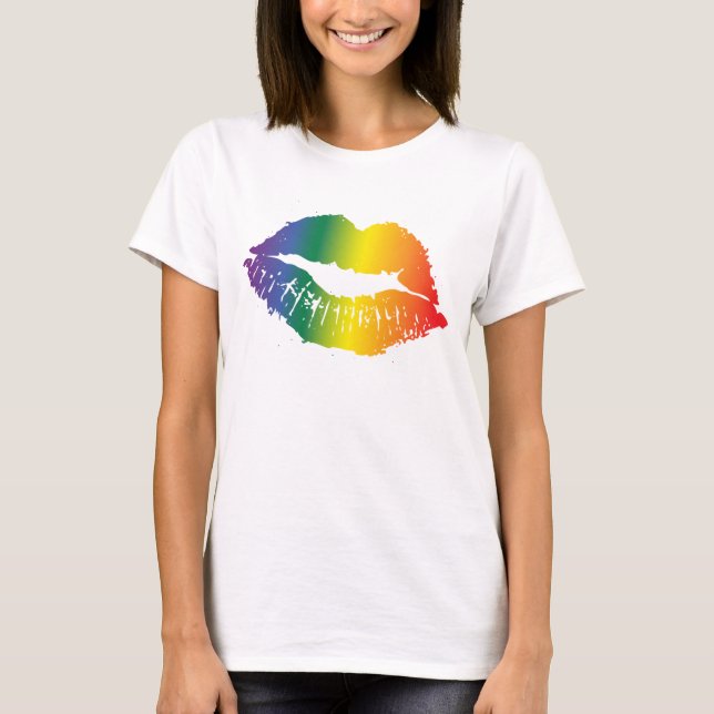 Pride Rainbow Lips T-Shirt (Vorderseite)