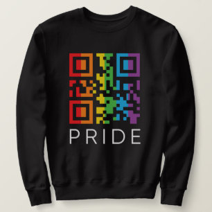 Pride Rainbow QR Code LGBTQIA+ Sweatshirt