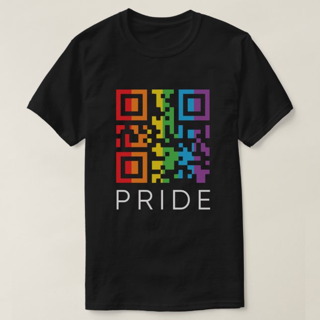 Pride Rainbow QR Code LGBTQIA+ T - Shirt (Design vorne)