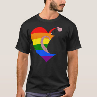 Pride Rainbow Rat - Schwarz T-Shirt