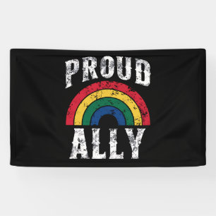 Pride Rainbow Stolz Ally Lesbian Pride Vintag Banner