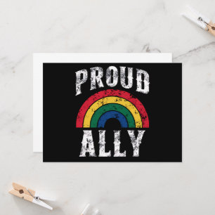 Pride Rainbow Stolz Ally Lesbian Pride Vintag Einladung