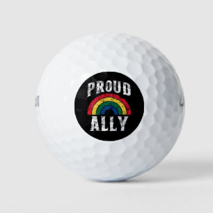 Pride Rainbow Stolz Ally Lesbian Pride Vintag Golfball