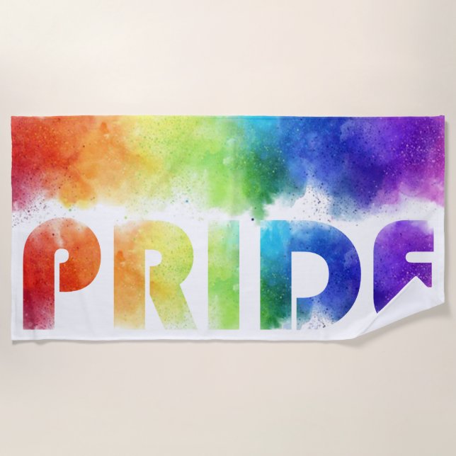 Pride Rainbow Strandtuch (Vorderseite)
