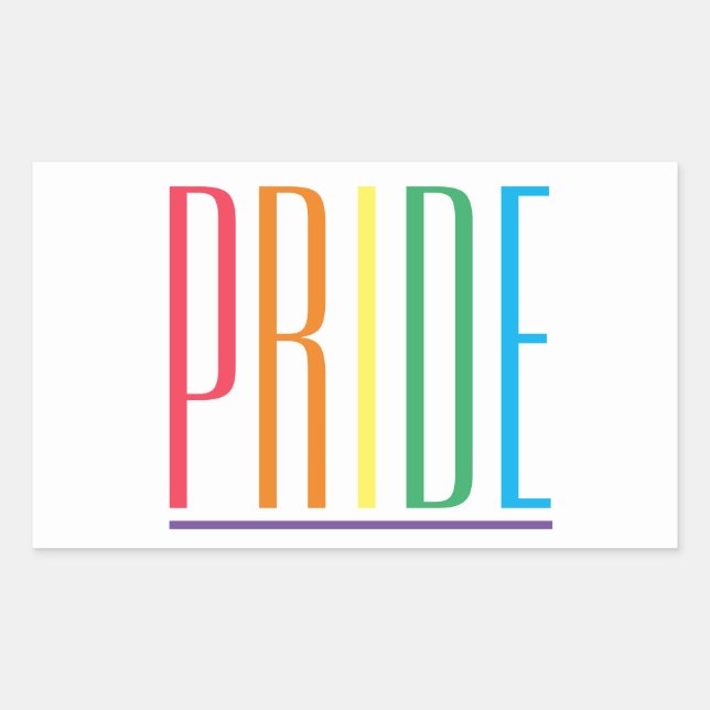 PRIDE Rectangle Stickers (Vorderseite)