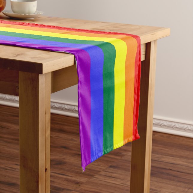Pride Regenbogen 16" X 108" Großtischläufer Großer Tischläufer (Beispiel)