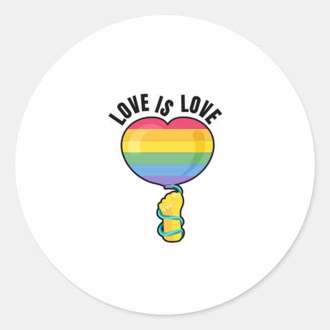 Pride Regenbogenaufkleber (rund) Runder Aufkleber (Vorderseite)