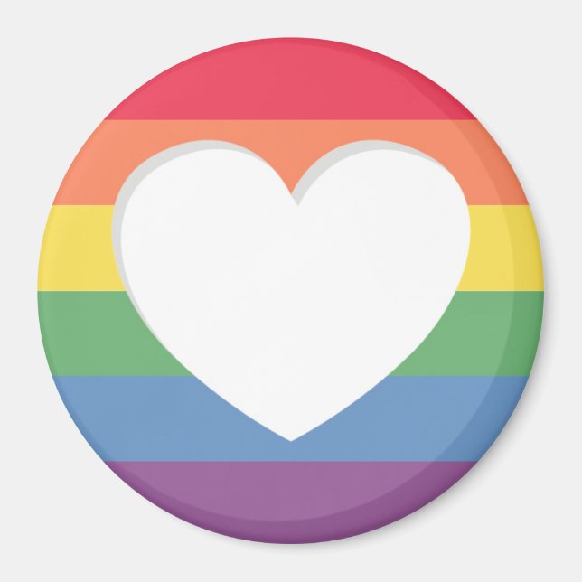 Pride Regenbogenflagge-Magnet Magnet (Vorne)