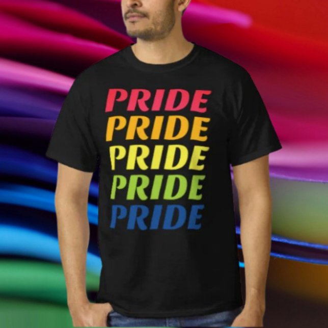 PRIDE Repeat Typografy T-Shirt (Von Creator hochgeladen)