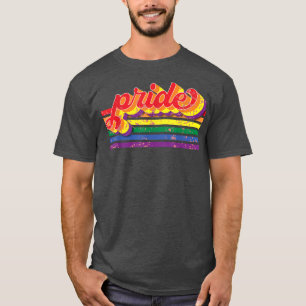 Pride Retro LGBTQ Regenbogenflagge LGBT-Preis Mona T-Shirt