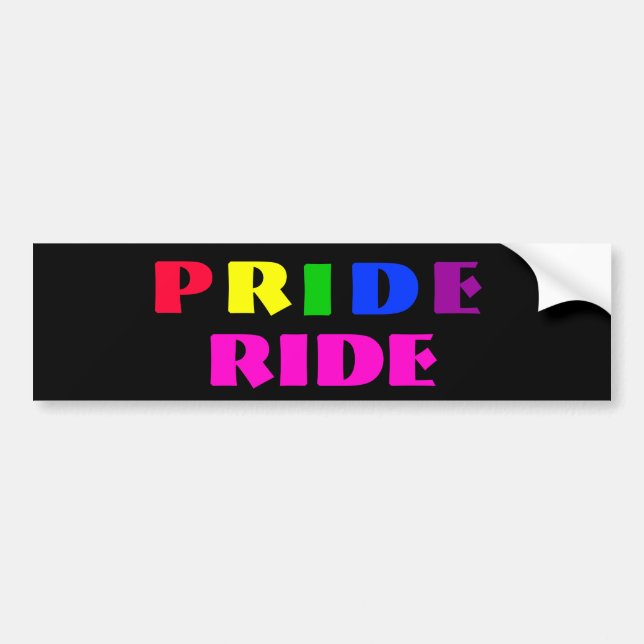 Pride Ride II Autoaufkleber (Vorne)