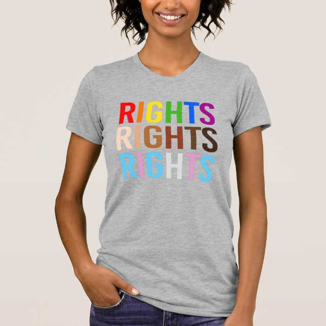Pride Rights POC Rights Trans Rights T-Shirt (Vorderseite)