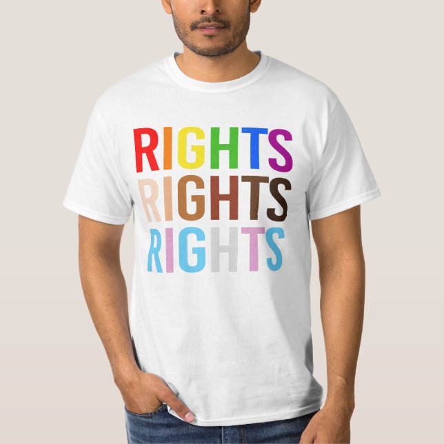 Pride Rights POC Rights Trans Rights T-Shirt (Vorderseite)